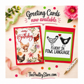 Poultry Greeting Cards, Set of 2 Handmade Exclusively For The Poultry Store TPS PLUS®