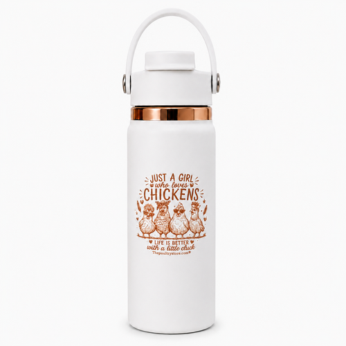 Exclusive Chicken Themed Tumblers white or black with copper gold engraving. For the chicken connoisseur