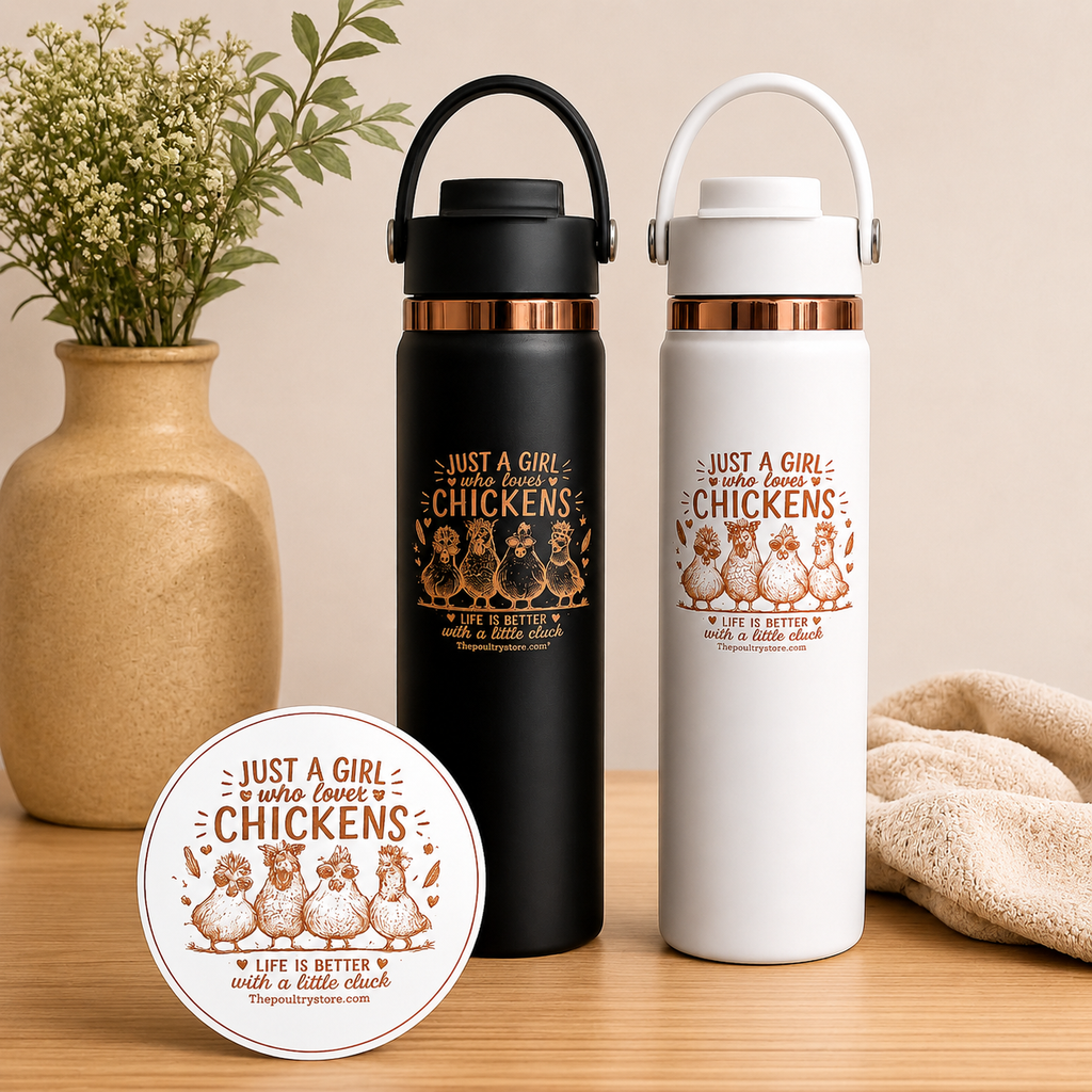 Exclusive Chicken Themed Tumblers white or black with copper gold engraving. For the chicken connoisseur