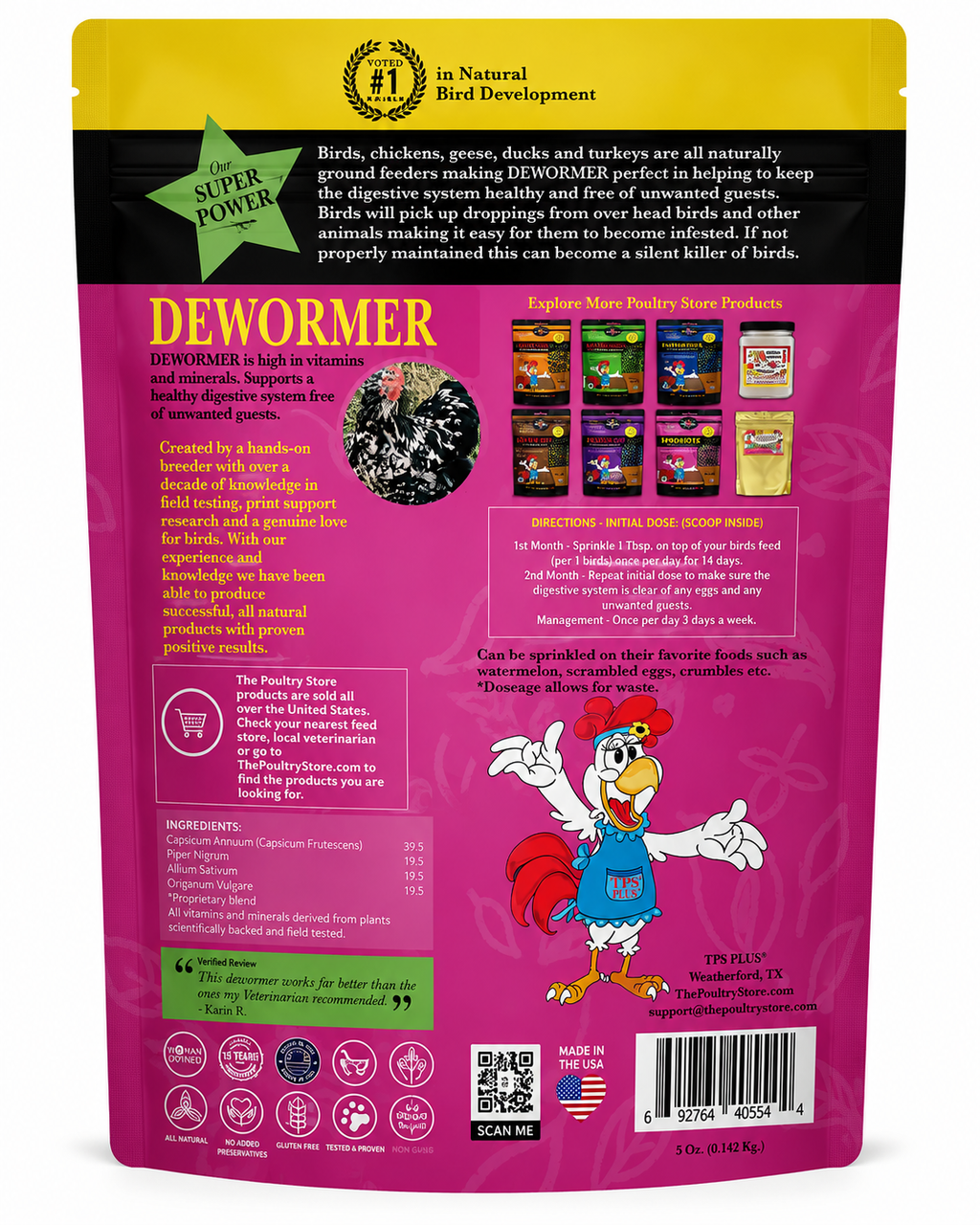 All Natural Poultry Dewormer