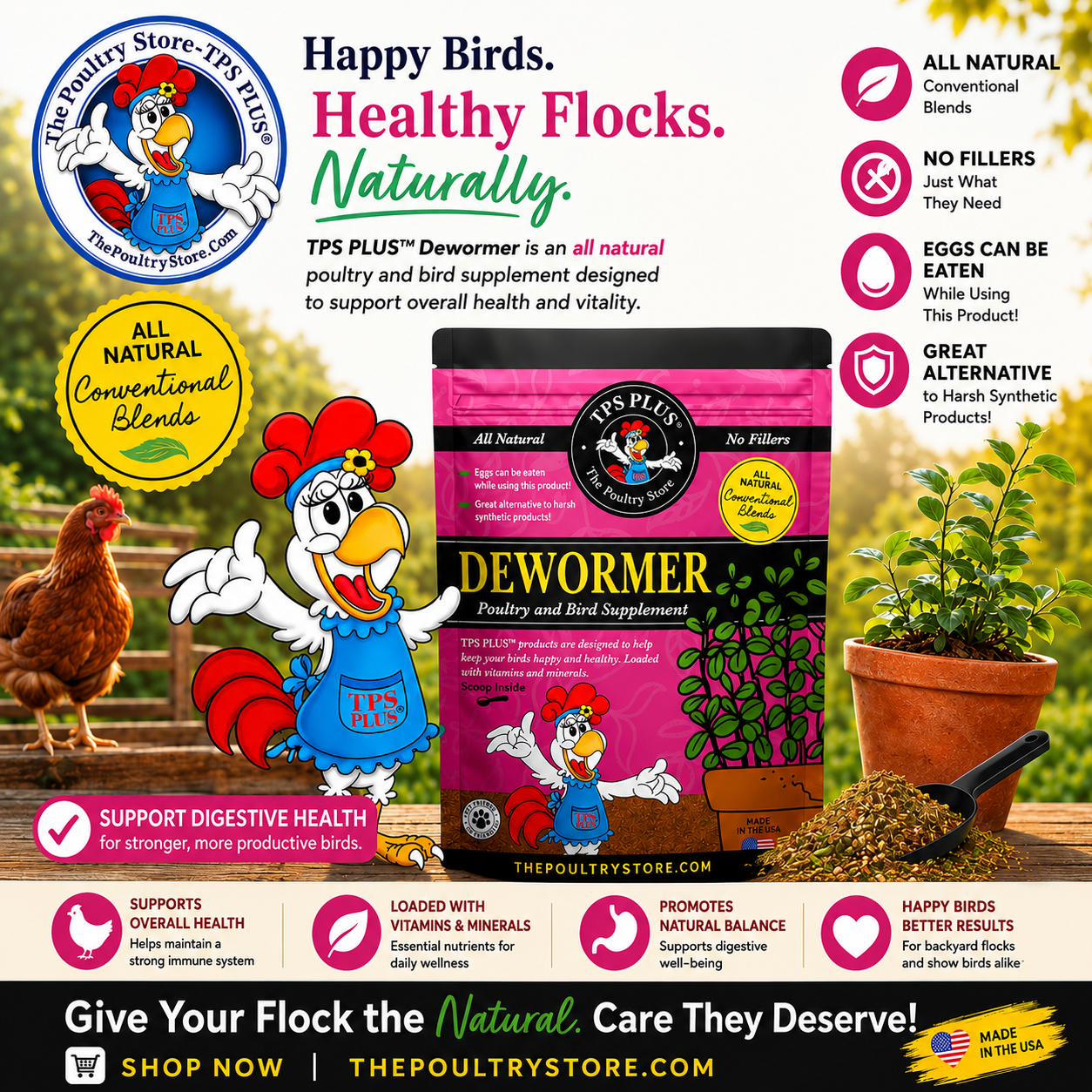 All Natural Poultry Dewormer