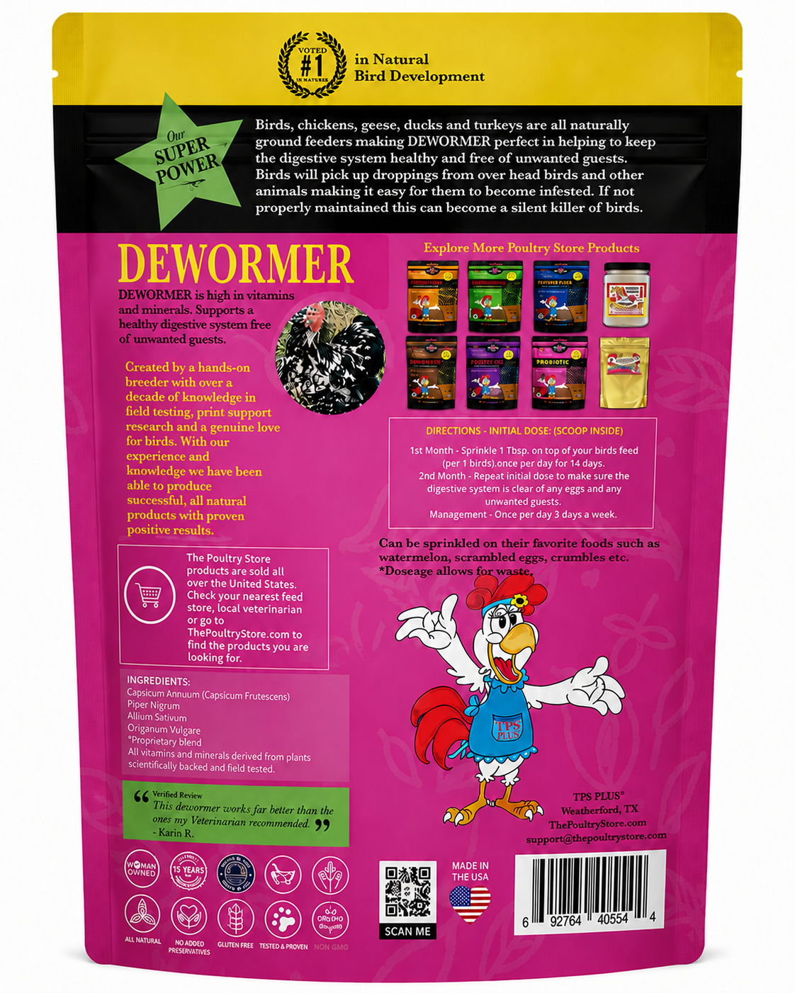 All Natural Poultry Dewormer
